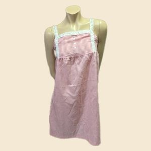 SOLD - Pink Gingham Dress S